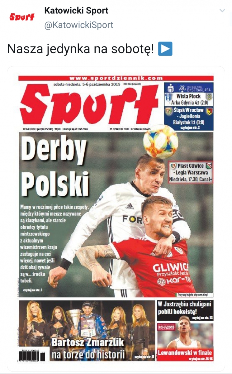 Nowe DERBY POLSKI według Katowickiego Sportu :D